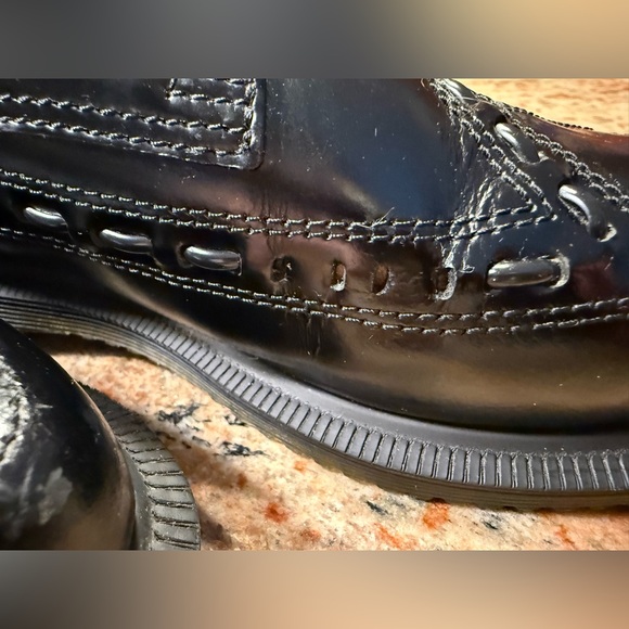 Dr Martens Ally Black Leather Derby Creeper Wingtip Shoes Men’s Size 7/Women’s 8 - Picture 15 of 15